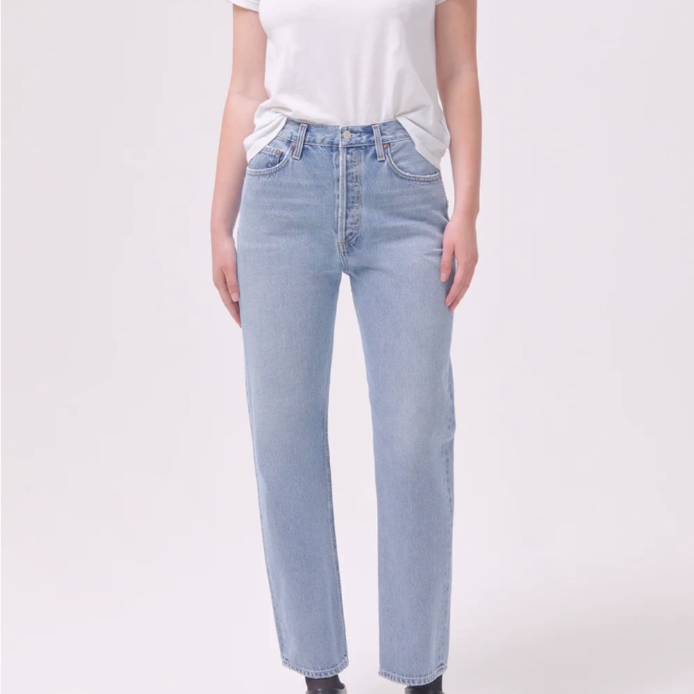AGOLD 90’s Pinch waist high rise straight